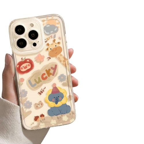 OonMan lustige handyhüllen Kinder Animal Phone Case Transparent Anti-Shock Für iPhone-Transparenter Elefant-Für iPhone 11 von OonMan