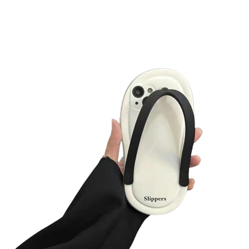 OonMan lustige handyhüllen Nische Nette Quirky Slipper Phone Case Für iPhone-Weiß-iPhone 11 von OonMan