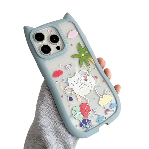 OonMan ownest Holiday Kitten Transparent Frosted Soft Side Airbag Slam Case Für iPhone-Blau-iPhone 11 von OonMan