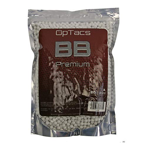 OpTacs Softair - Kugeln Bio BBS 0,20 g 5000 STK. / Airsoft Munition 6 mm BB - biologisch abbaubar in wiederverschließbaren Beutel (Premium) OpTacs Softair - Kugeln Bio BBS 0,20 g 5000 STK. / Airsoft Munition 6 mm BB - biologisch abbaubar in wiederverschließbaren Beutel (Premium) von OpTacs