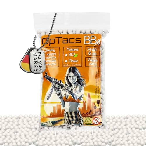 Optacs BBS 6mm – Softair Kugeln 0,20g – 2000 Stück – Premium BB Airsoft Munition Optacs BBS 6mm – Softair Kugeln 0,20g – 2000 Stück – Premium BB Airsoft Munition von OpTacs