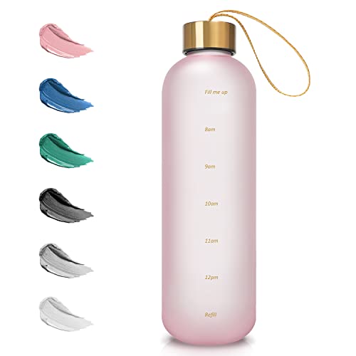 Opard Trinkflasche, 1L/800ml Wasserflasche, Auslaufsichere Water Bottle, BPA Frei Sportflasche Zeitmarkierung Wasser Flasche (800ml - Rosa, 800ml) Opard Trinkflasche, 1L/800ml Wasserflasche, Auslaufsichere Water Bottle, BPA Frei Sportflasche Zeitmarkierung Wasser Flasche (800ml - Rosa, 800ml) von Opard