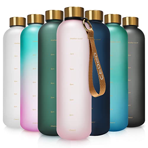 Opard Trinkflasche, 1L/800ml Wasserflasche, Auslaufsichere Water Bottle, BPA Frei Sportflasche Zeitmarkierung Wasser Flasche (1000ml - Rosa, 1000ml) Opard Trinkflasche, 1L/800ml Wasserflasche, Auslaufsichere Water Bottle, BPA Frei Sportflasche Zeitmarkierung Wasser Flasche (1000ml - Rosa, 1000ml) von Opard