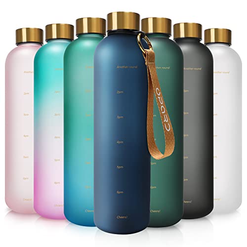 Opard Trinkflasche, 1L/800ml Wasserflasche, Auslaufsichere Water Bottle, BPA Frei Sportflasche Zeitmarkierung Wasser Flasche (1000ml - Blau, 1000ml) Opard Trinkflasche, 1L/800ml Wasserflasche, Auslaufsichere Water Bottle, BPA Frei Sportflasche Zeitmarkierung Wasser Flasche (1000ml - Blau, 1000ml) von Opard