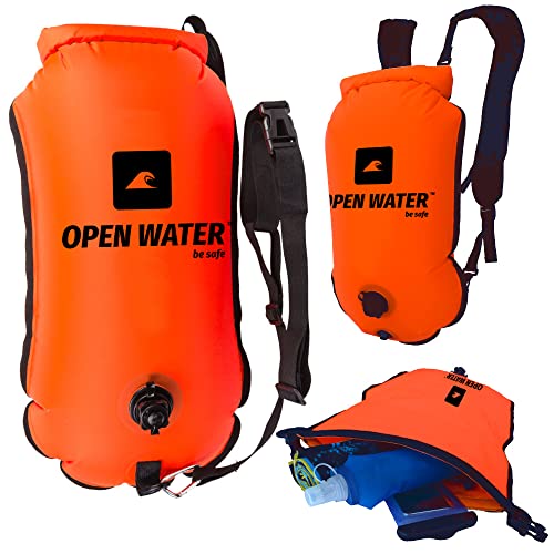OPENWATER aufblasbare Schwimmboje und 3-in-1-Rucksack — große Boje mit Trockentasche für Dinge 28L — Triathlonboje OPENWATER aufblasbare Schwimmboje und 3-in-1-Rucksack — große Boje mit Trockentasche für Dinge 28L — Triathlonboje von OpenWater