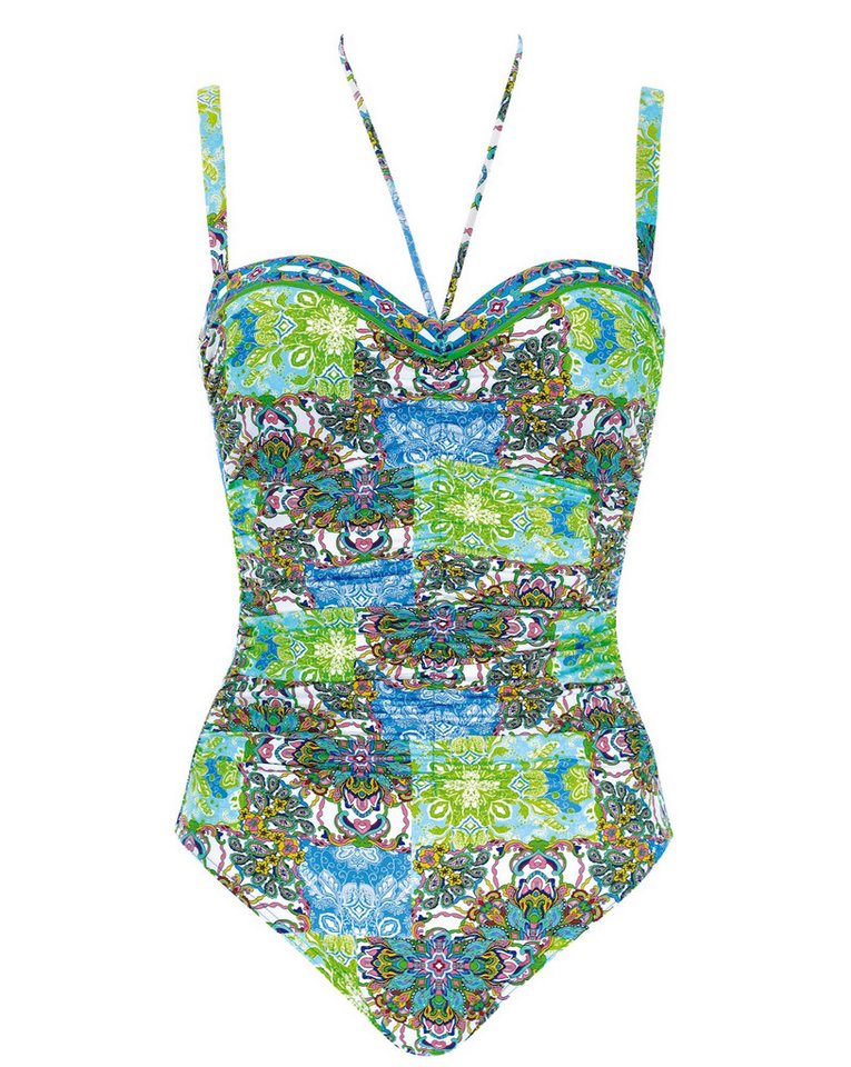 Opera Badeanzug Swim & Beachwear Paisley Green Bandeau Bügel-Badeanzug mit Softcups von Opera