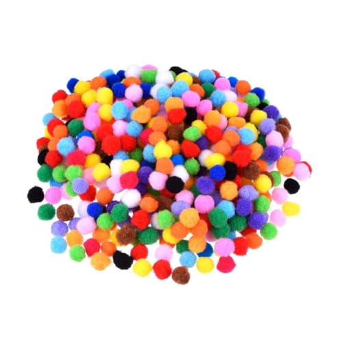 Operitacx 10mm Bunte Flauschige Pompons Für Bastelarbeiten Perfekt Zum Aufnähen Auf Kleidung Taschen Und Mehr DIY Zubehör Für Kreative Projekte von Operitacx