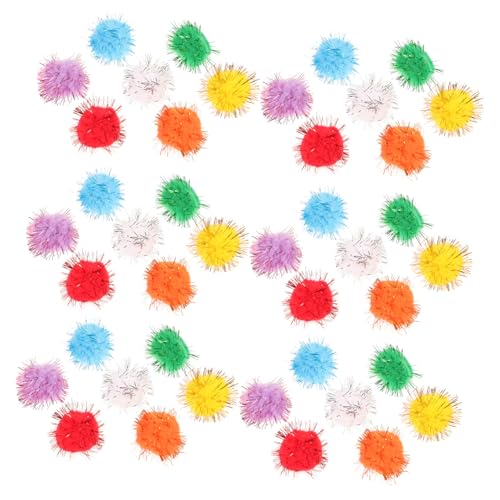 Operitacx 200St Pomponball selber Machen Glitzer Bommel Pompon-Pom-Kugel Flauschiger Ball plüschiger Bommelball basteln für Kinder bastelmaterial für Kinder Funky Plüschkugel Pomponkugel von Operitacx