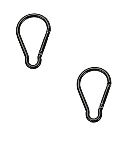 2 Karabinerhaken – Gürtelkarabiner aus Aluminiumlegierung, D-Ring-Karabiner, Schlüssel, Clip-Seilverbinder, Verbindungshaken, Wasserflasche, -Design, nicht verriegelnd, Haken für Reisen, von Opilroyn