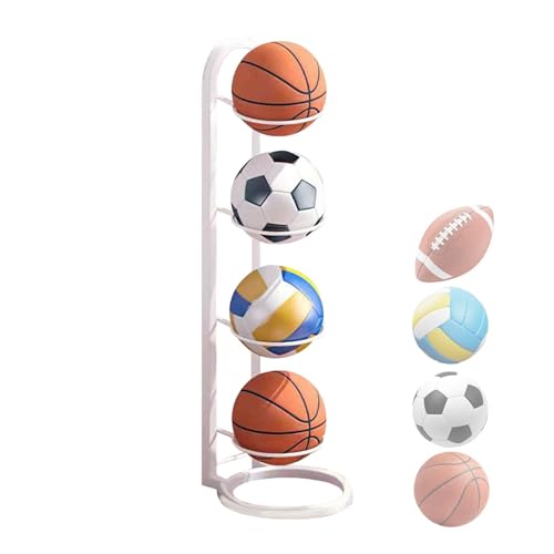 Ball-Organizer – Basketball-Ständer, Gusseisen-Volleyball-Ständer | Multifunktionaler Ball-Organizer, Ball-Organizer für Schlafzimmer von Opilroyn