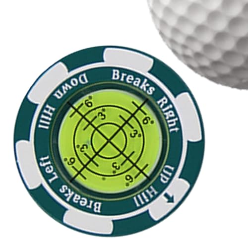 Opilroyn Golfball-Marker, rostfreie Zinklegierung, Glof -Clip, Ballmarker, Präzisions-Golf-Putting-Lesehilfe, tragbares Golf-Zubehör für Golfliebhaber, Männer und Frauen von Opilroyn