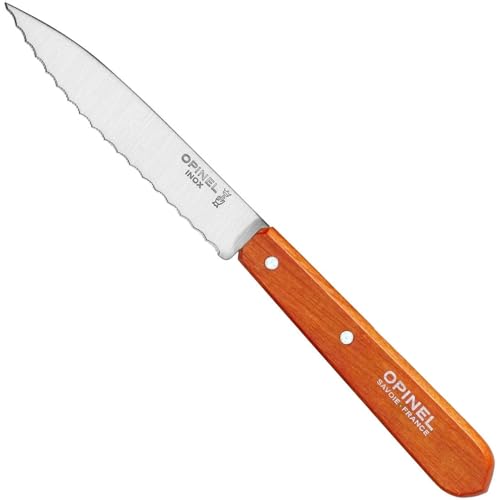 Opinel 254389 Erwachsene Küchenmesser No. 113, Rostfreier Sandvik-Stahl, Sägezahnung, Orangefarbener Buchenholzgriff Kochmesser, Mehrfarbig, Einheitsgröße Opinel 254389 Erwachsene Küchenmesser No. 113, Rostfreier Sandvik-Stahl, Sägezahnung, Orangefarbener Buchenholzgriff Kochmesser, Mehrfarbig, Einheitsgröße von OPINEL