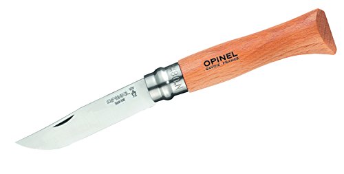 Opinel 123080 INOX Messer Erwachsene, Natur, N° 8, Hartholz Braun von OPINEL