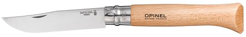 Opinel INOX Erwachsene Messer-Größe 12-rostfrei, Natur, N, Hartholz Braun von OPINEL