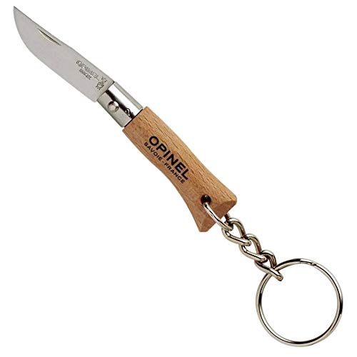Opinel Mini-Messer, Größe 2, mit Anhänger, Braun, One Size Opinel Mini-Messer, Größe 2, mit Anhänger, Braun, One Size von OPINEL