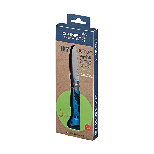 Opinel Outdoor Junior - rostfrei - blauer Kunststoffgriff - Spitze abgerundet - Virobloc Sicherungsring - Signalpfeife, blau, N° 07 Opinel Outdoor Junior - rostfrei - blauer Kunststoffgriff - Spitze abgerundet - Virobloc Sicherungsring - Signalpfeife, blau, N° 07 von OPINEL
