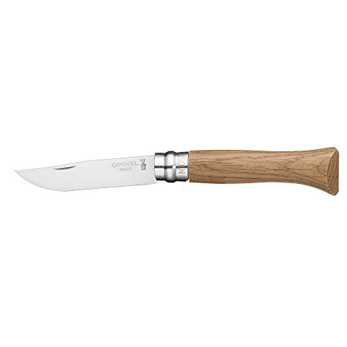 Opinel 2021 INOX Messer Erwachsene Eiche, N° 8, Eichenholz Braun von Opinel