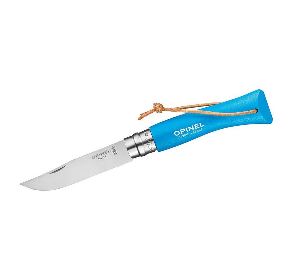 Opinel Taschenmesser, Opinel Taschenmesser No 07 COLORAMA, blau, rostfrei, Kordel von Opinel