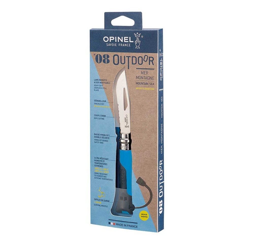 Opinel Taschenmesser, Opinel Taschenmesser No 08 OUTDOOR, blau, rostfrei von Opinel