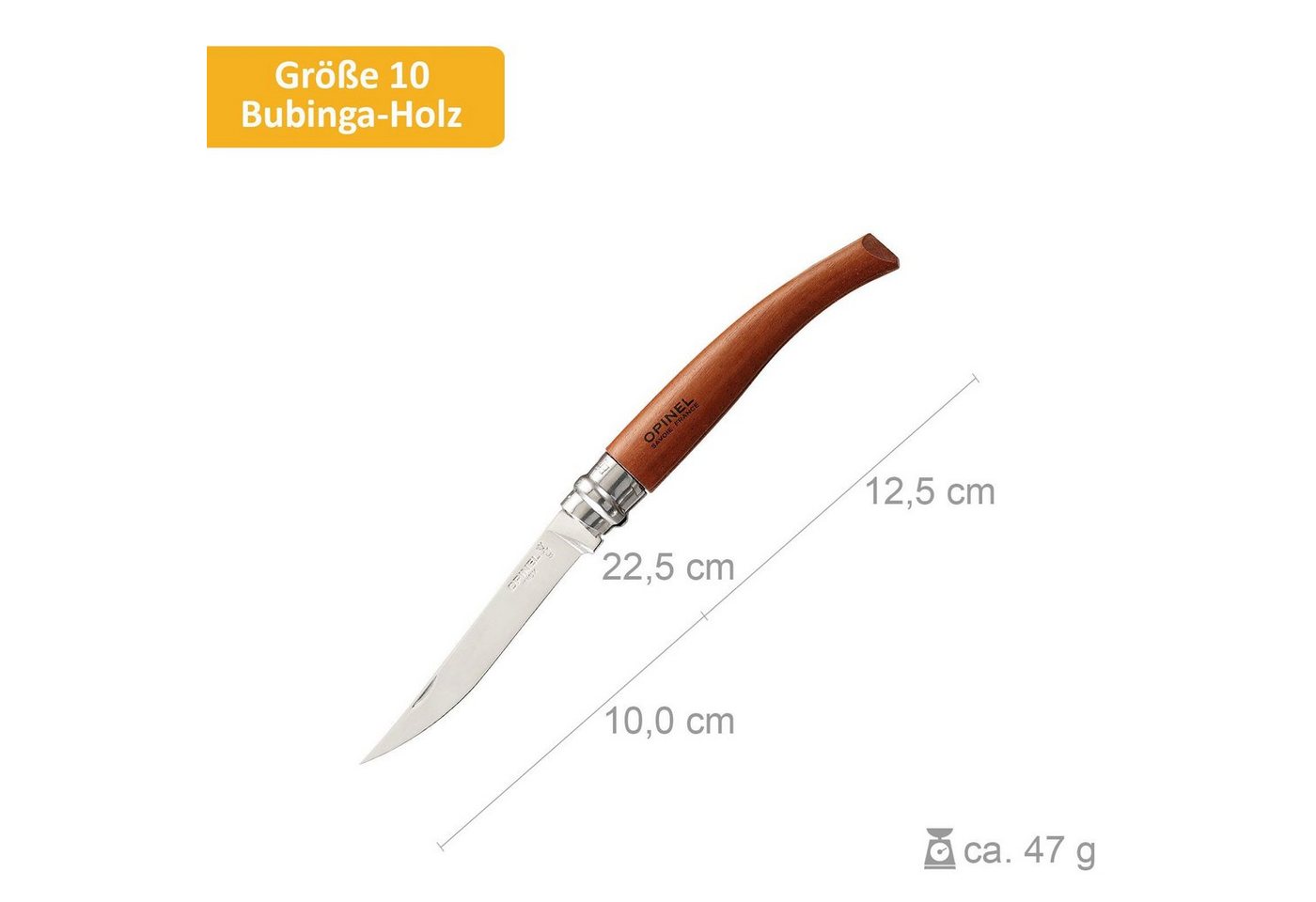 Opinel Taschenmesser Klappmesser Slim Line No 08/10/12/15, Taschenmesser Messer Olive Bubinga von Opinel