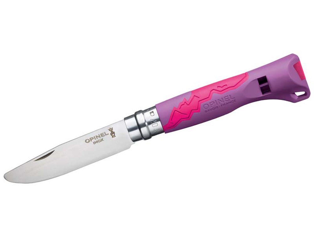 Opinel Taschenmesser Opinel Kindermesser OUTDOOR JUNIOR, violett, Fussballmotiv von Opinel