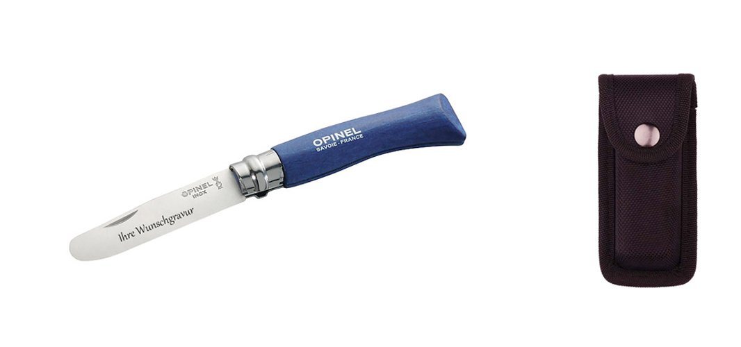 Opinel Taschenmesser Opinel No 07 Kindermesser blau, mit Namensgravur + Etui Opinel Taschenmesser Opinel No 07 Kindermesser blau, mit Namensgravur + Etui von Opinel