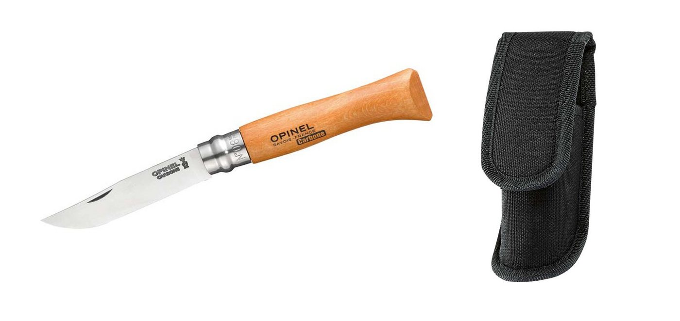 Opinel Taschenmesser Opinel Taschenmesser No 08, Buche, Carbon + Cordura-Etui von Opinel