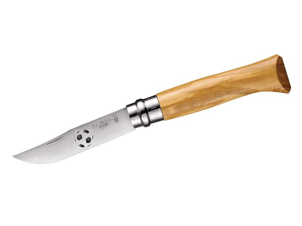 Opinel Taschenmesser Opinel Taschenmesser No 08, Olive, Fussballmotiv von Opinel