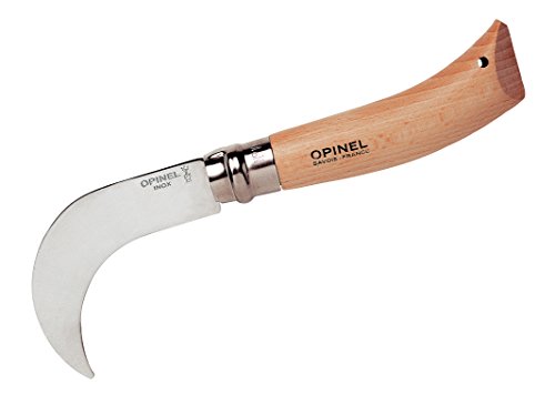 Opinel Uni 113110 Gärtnermesser-rostfrei-Buchenholz Griff-Heftlänge: 11.5 cm, Klingenlänge: 10 cm, mehrfarbig von Opinel