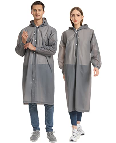 Opret 2 Stück Regenmantel Durchsichtiger Regenponcho für Damen Herren, Wiederverwendbar Wasserdicht Regencape Regenjacke, Eva Atmungsaktiv Regen Zubehör für Wandern Radfahren Camping Reisen Opret 2 Stück Regenmantel Durchsichtiger Regenponcho für Damen Herren, Wiederverwendbar Wasserdicht Regencape Regenjacke, Eva Atmungsaktiv Regen Zubehör für Wandern Radfahren Camping Reisen von Opret