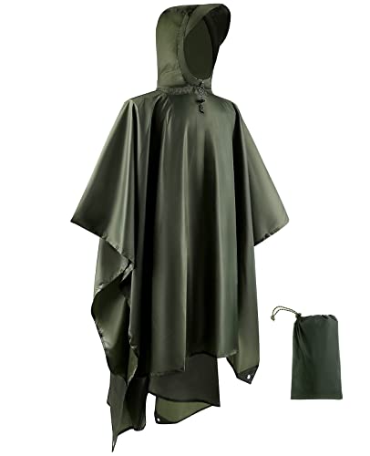 Opret Wasserdicht Regenponcho Damen Herren, Leicht Atmungsaktiv Regencape 3-in-1-Multifunktional Regenmantel Regenschutz Regen Poncho für Wandern und Camping Opret Wasserdicht Regenponcho Damen Herren, Leicht Atmungsaktiv Regencape 3-in-1-Multifunktional Regenmantel Regenschutz Regen Poncho für Wandern und Camping von Opret