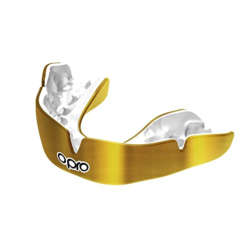 OPRO Instant Custom-Fit Mundschutz, revolutionäre Anpassungstechnologie für ultimativen Komfort und Schutz, Zahnschutz für Rugby, Boxen, Hockey, Kampfsport (Gold, Erwachsene) von Opro