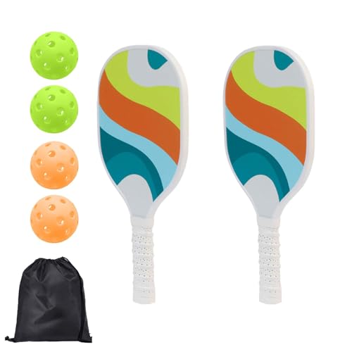 Ball-Paddles Set, Ball Paddle mit Ball und Tasche, leicht, tragbar, Ball Sport Racket, geringes Gewicht, große Paddles, Familienball-Paddles Set, Männer, Frauen Ball Paddle Set von Opvonxeh