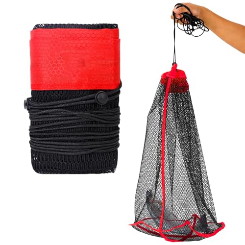 Faltbare schwimmende Fischschuh, tragbar, Kajak-Fischhalter, Heavy Duty Coated Fishing Net Cage, ideal for Father, Boyfriend, and Enthusiast, Easy Storage and Use von Opvonxeh