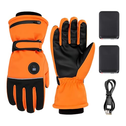 Heated Motorcycle Gloves, Heated Skiing Gloves, Touch Screen Heated Gloves, Waterproof Heated Gloves, Rechargeable Heated Gloves, Reflective Heated Gloves, Winter Driving Gloves, Heated Running Gloves von Opvonxeh