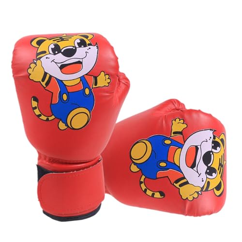 Kids Muay Thai Gloves, PU Leather Cartoon Pattern Junior Gloves, Breathable Boxing Gloves for Kids, Junior Punching Bag Gloves, Kids Kickboxing Gloves, Muay Thai Gloves for Children von Opvonxeh