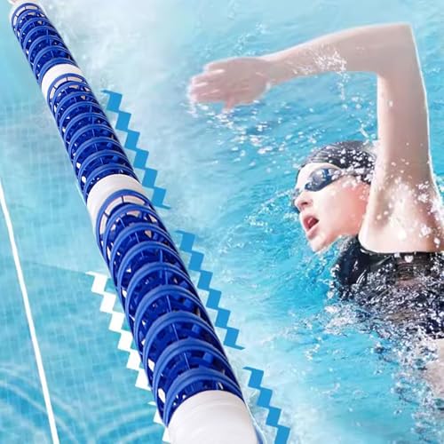 Pool-Sicherheitsseil 10 Fuß 13 Fuß 16,4 Fuß 20 Fuß 23 Fuß 30 Fuß 33 Fuß Sicherheitsseil Zur Pooltrennung, Set aus Blauen Rennleinen für Schwimmbecken, UV-beständige Bojenleinen für Flache Strände(Stee von Oracra