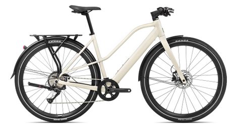 orbea vibe mid h30 eq electric city bike shimano acera 8s 250 wh 700 mm ivory white 2024 von Orbea