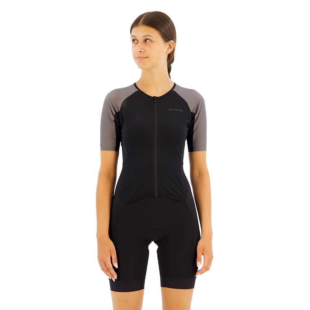 Orca Athlex Aero Short Sleeve Trisuit Schwarz M Frau von Orca