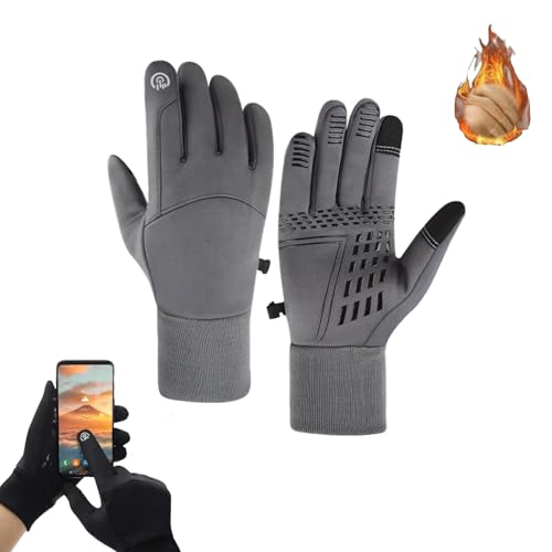 Naturvibes Handschuhe, Thermo Slim Handschuhe Mit Touchscreen-Funktionalität, Wasserdicht Und rutschfest Generisch Outdoor Thermoslim Handschuhe (Grau, L) von Ordaba