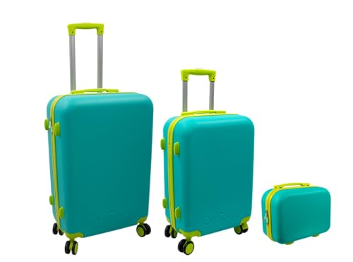 Ordinett, Voyager Koffer-Set, 3-teilig: 60L + 43L + 15L, Grün und Hellblau Ordinett, Voyager Koffer-Set, 3-teilig: 60L + 43L + 15L, Grün und Hellblau von Ordinett