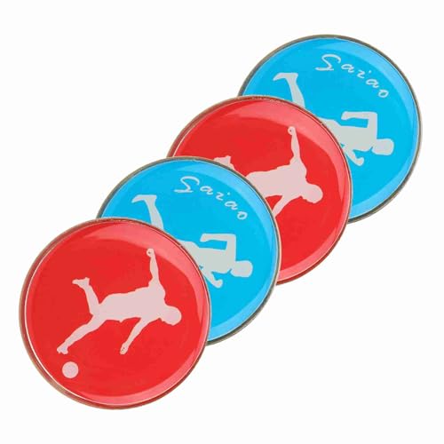 Oreb 4Pcs Judge Toss Coins, Fußball Fußball Schiedsrichter Flip Münze, Zweiseitige Fußball Pick Side Toss Münze, Wrestling Flip Münzscheibe für Fußball, Volleyball, Tischtennis von Oreb