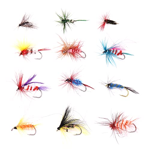 OriGlam 12 Stück Fliegenfischköder, Topwater Angelköder, Barsch, Popper, Köder für Barsch, Lachs, Forelle, Panfish, Crappie OriGlam 12 Stück Fliegenfischköder, Topwater Angelköder, Barsch, Popper, Köder für Barsch, Lachs, Forelle, Panfish, Crappie von OriGlam