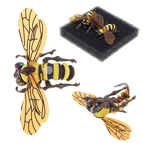 OriGlam 2 x Bienen-Fliegenfisch-Set, Köder, Angelset, Köder, Hummel, Forellenangeln, Fliegenfischen, Topwater von OriGlam