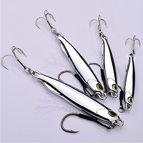OriGlam 5 Stück Meeresangeln Köder Jigging Löffel, Metall Meeresangeln Spinner Köder Angelzubehör Set Jigging Köder Metall Jigs Löffel Jig Köder für Seebarsch Thunfisch Hecht Lachs Forelle OriGlam 5 Stück Meeresangeln Köder Jigging Löffel, Metall Meeresangeln Spinner Köder Angelzubehör Set Jigging Köder Metall Jigs Löffel Jig Köder für Seebarsch Thunfisch Hecht Lachs Forelle von OriGlam