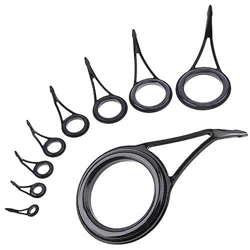 OriGlam Angelrutenführungs-Sets, Rutenführungs-Spitze Set, Rutenteilangeln, Spinnrutenführungen, Keramikführungen, Angelruten-Set (8 Stück, Schwarz, #6, #8, #10, #12, #16, #20, #25, #30) OriGlam Angelrutenführungs-Sets, Rutenführungs-Spitze Set, Rutenteilangeln, Spinnrutenführungen, Keramikführungen, Angelruten-Set (8 Stück, Schwarz, #6, #8, #10, #12, #16, #20, #25, #30) von OriGlam