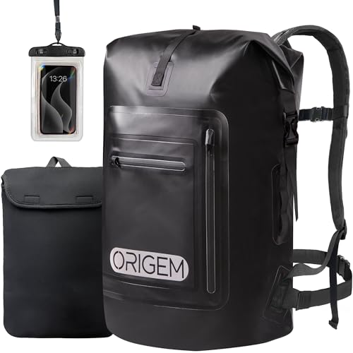 Origem Wasserdichter Rucksack, 35L/55L/85L Rolltop Rucksack Wasserdicht, Dry Bag mit Computereinsatz für Kajak, Angeln, Rafting, Tauchen oder für den täglichen Gebrauch von Origem