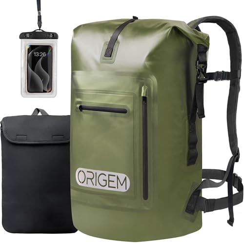 Origem Wasserdichter Rucksack, 35L/55L/85L rolltop Rucksack wasserdicht; Dry Bag mit Computereinsatz für Kajak, Angeln, Rafting, Tauchen oder für den täglichen Gebrauch von Origem