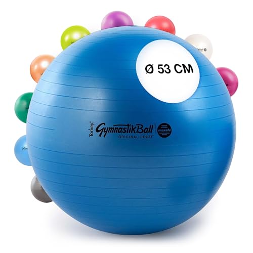 Original Pezzi Gymnastikball MAXAFE 53 cm blau Sitzball Pezziball von PEZZI