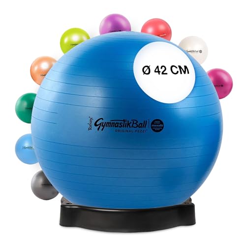 Original Pezzi Pezziball MAXAFE 42 cm m. Ballschale blau Sitzball von PEZZI